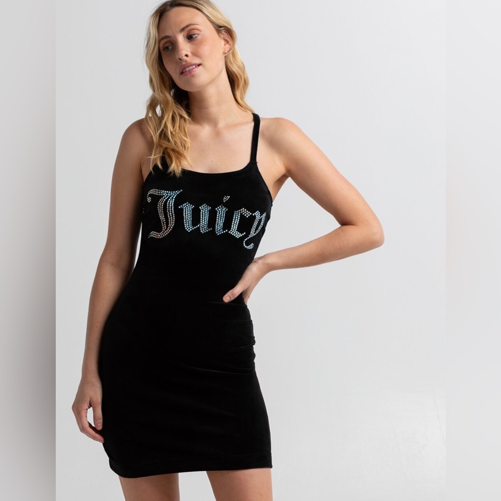 Juicy Couture Velour Bling Logo Dress